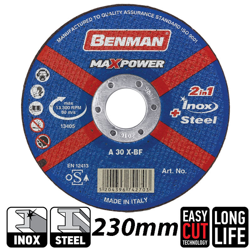 BENMAN 74273 Δίσκος Κοπής INOX – Σιδήρου Ø230mm