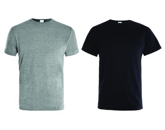 Μπλούζα t-shirt 2τεμ. μαύρη & γκρι