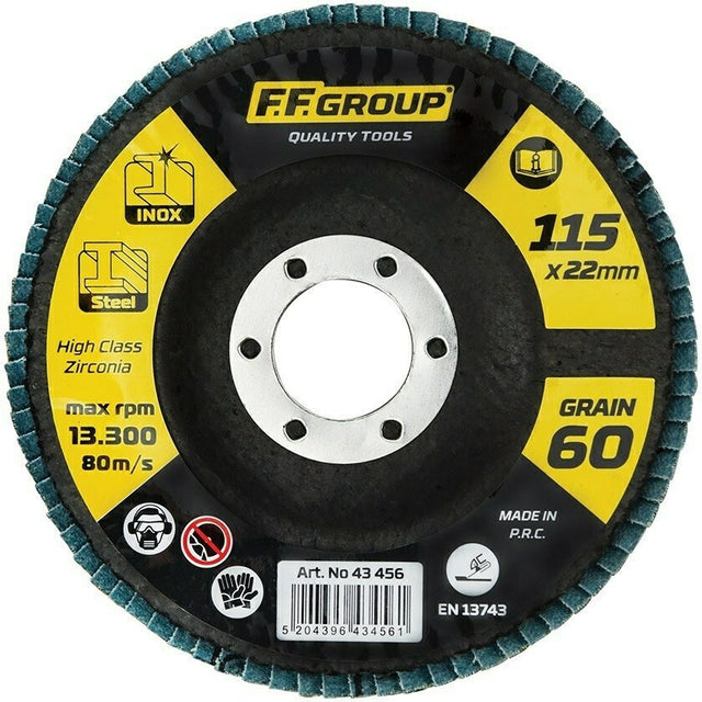 F.F. Group Δίσκος Λείανσης Μετάλλου Φτερωτός 115mm