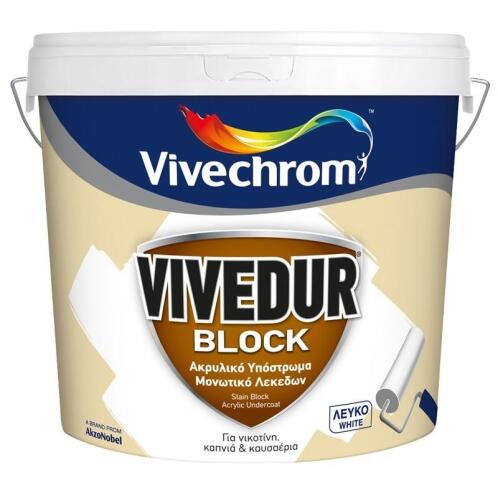 VIVEDUR BLOCK Ακρυλικό Υπόστρωμα Μονωτικό Λεκέδων
