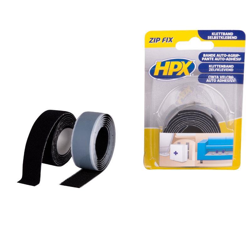Ταινία ZIPFIX velcro μαύρη 20mm×1m HPX