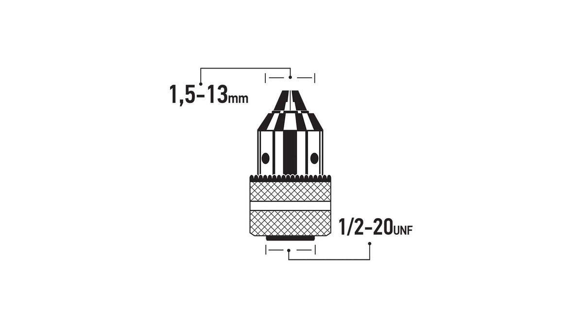 ΤΣΟΚ ΓΡΑΝΑΖΩΤΟ ΜΕ ΚΛΕΙΔΙ 13mm (1/2-20UNF) FF GROUP (45932)