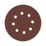 Γυαλόχαρτο 100τεμ. VELCRO με 8 τρύπες 125mm κόκκινο