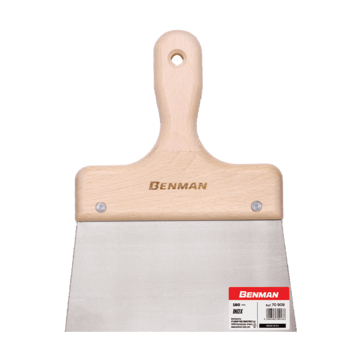 Benman Σπάτουλα φαρδιά INOX με ξύλινη λαβή 160mm