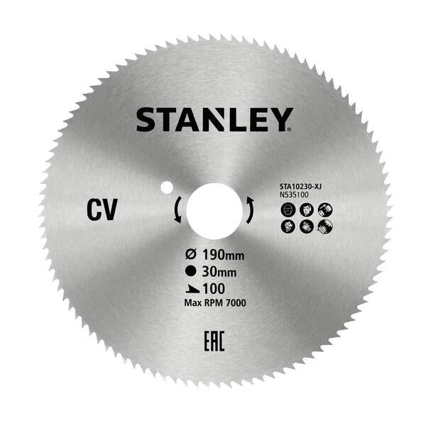 Δίσκος Stanley ξύλου και κόντρα πλακέ fine cut (τρύπα 16-30mm, Φ184-190mm)