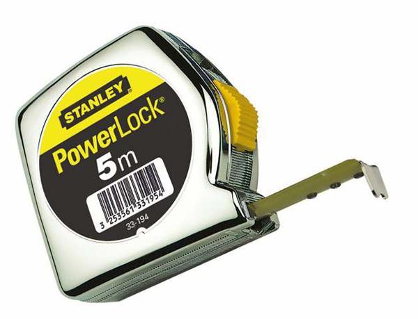 Μέτρο POWERLOCK με κέλυφος ABS, χωρίς τρύπα στο κλιπ και λάμα 19mm - 5m