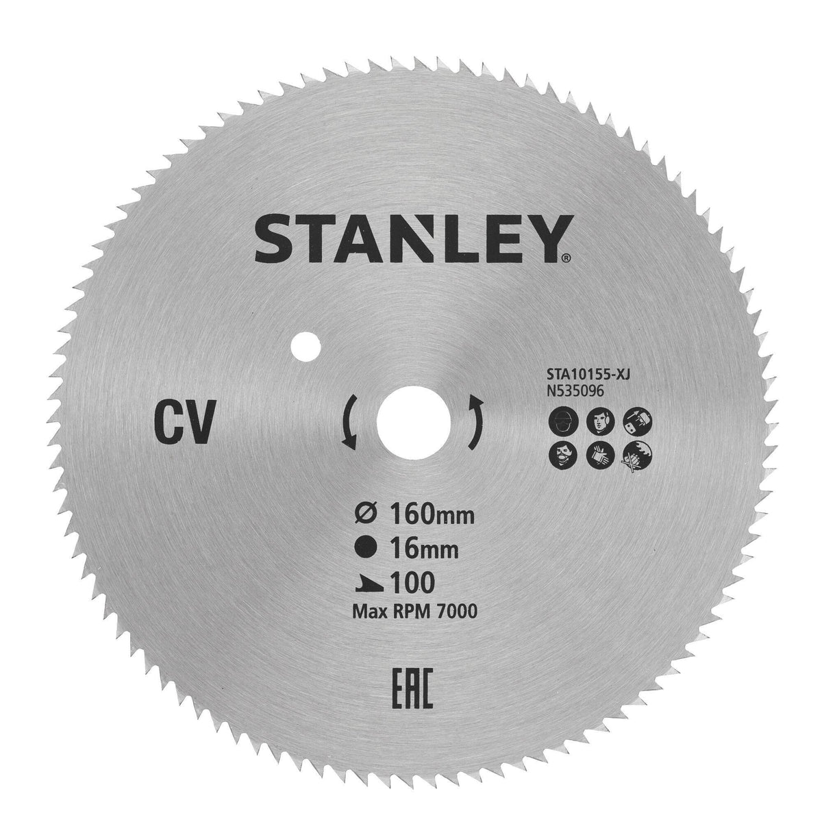 Δίσκος Stanley ξύλου και κόντρα πλακέ fine cut Φ160mm