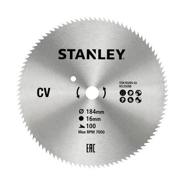 Δίσκος Stanley ξύλου και κόντρα πλακέ fine cut (τρύπα 16-30mm, Φ184-190mm)