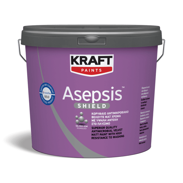 Asepsis™ Shield Κορυφαίο βελουτέ ματ χρώμα, ανθεκτικό στο πλύσιμο και στα μικρόβια