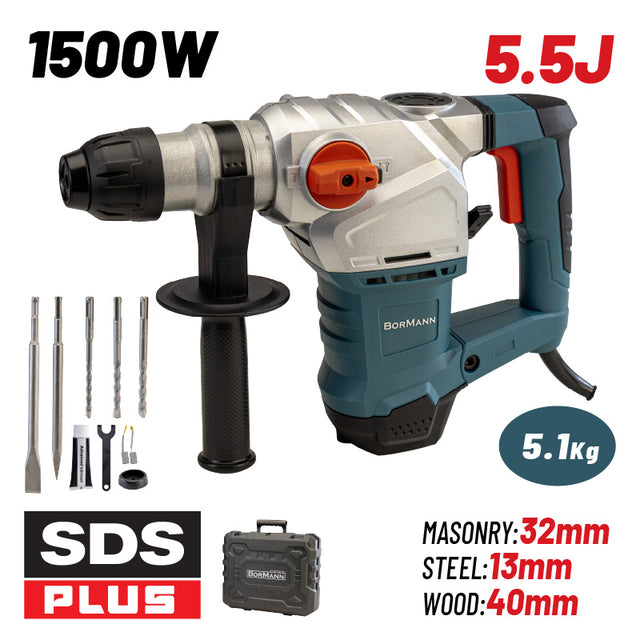 BORMANN BPH4000 Σκαπτικό Περιστροφικό Πιστολέτο SDS-PLUS 1500W,5.5J