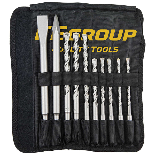 F.F. Group Σετ Εξαρτήματα Sds Plus 10τμχ 43408
