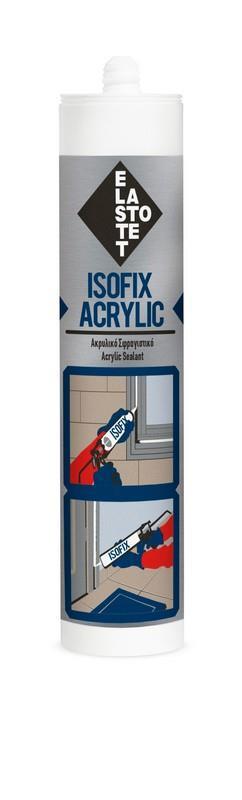 Ελαστομερές ακρυλικό σφραγιστικό ISOFIX ACRYLIC 260ml λευκό ELASTOTET SA