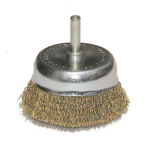 Συρματόβουρτσα καμπάνα με άξονα 6mm 85mm POGGI