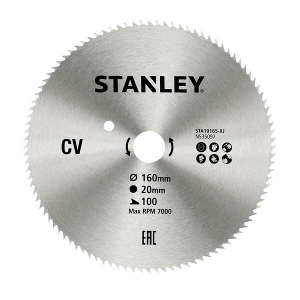 Δίσκος Stanley ξύλου και κόντρα πλακέ fine cut Φ160mm – εικόνα 2
