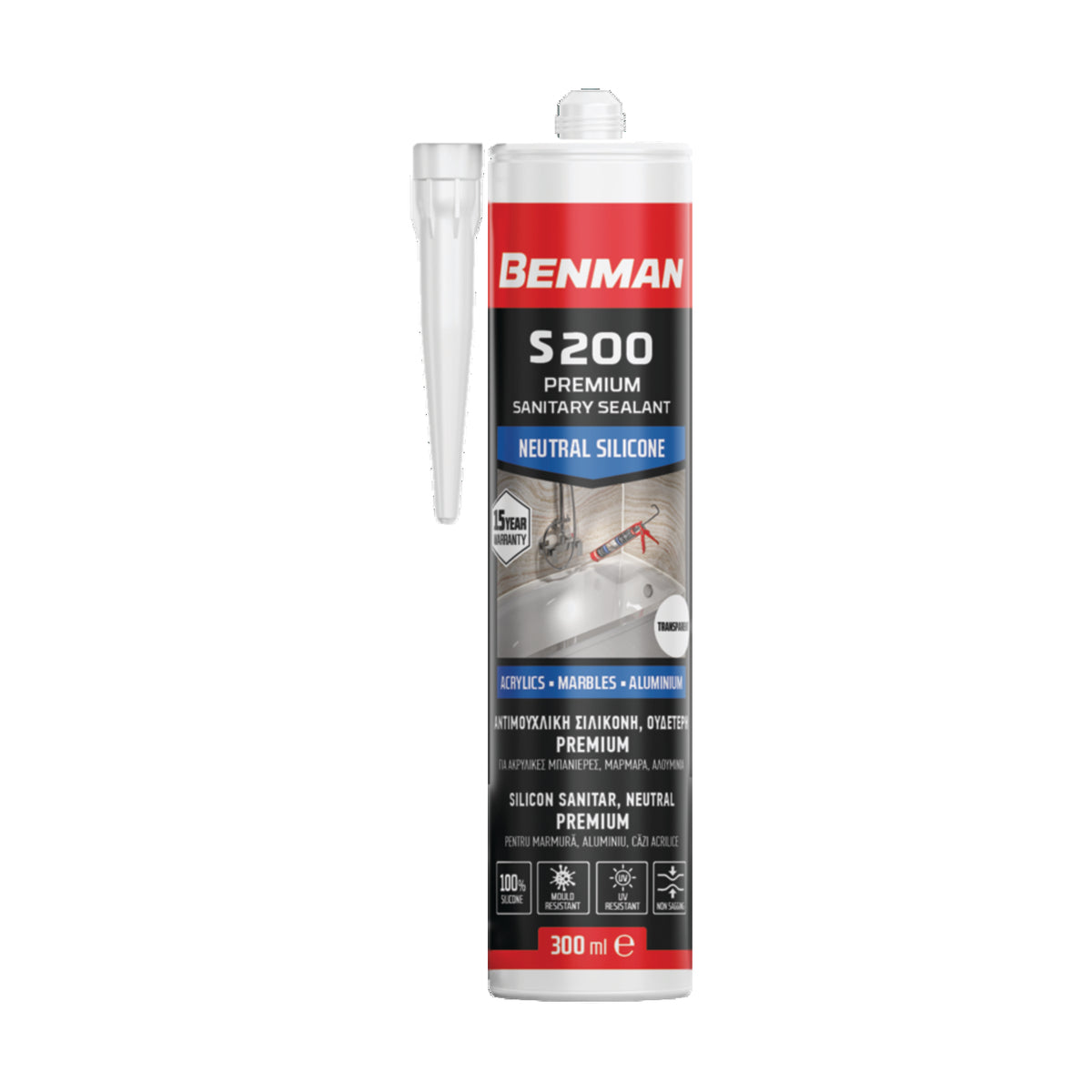 Benman Σιλικόνη ουδέτερη αντιμουχλική PREMIUM S200