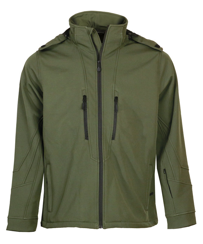 Μπουφάν softshell sport 3 layers με κουκούλα