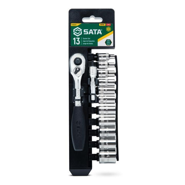 Σετ καρυδάκια 1/4" εξάγωνα μετρικά 13τεμ. 4-14mm