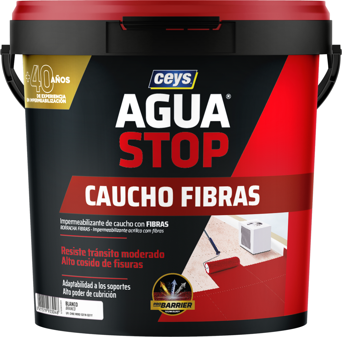 CEYS Aguastop Rubber Fibers Στεγανωτική Μεμβράνη με Ίνες Λευκό 5 kg