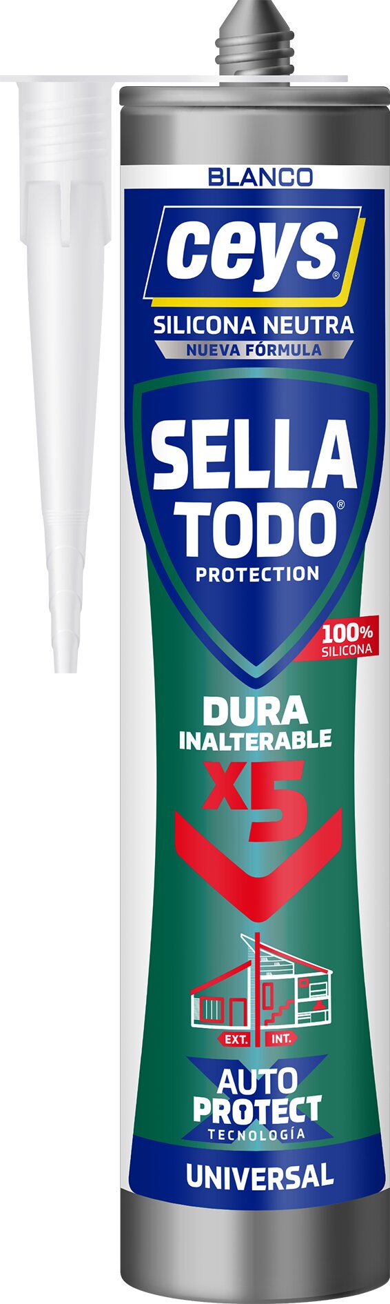 CEYS Σιλικόνη Ουδέτερη 5ης Διάρκειας Λευκή 280 ml