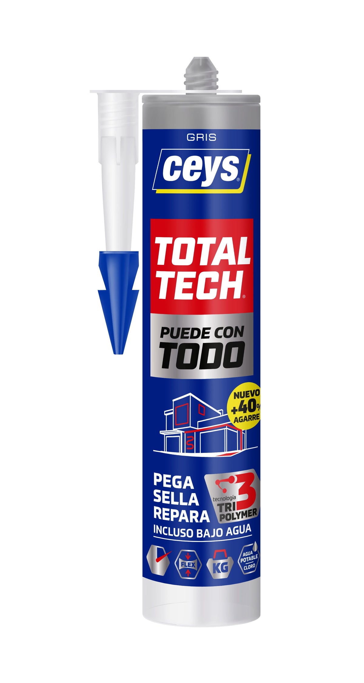 CEYS Total Tech Σφραγιστικό - Κόλλα Γκρι 290 ml Φύσιγγα