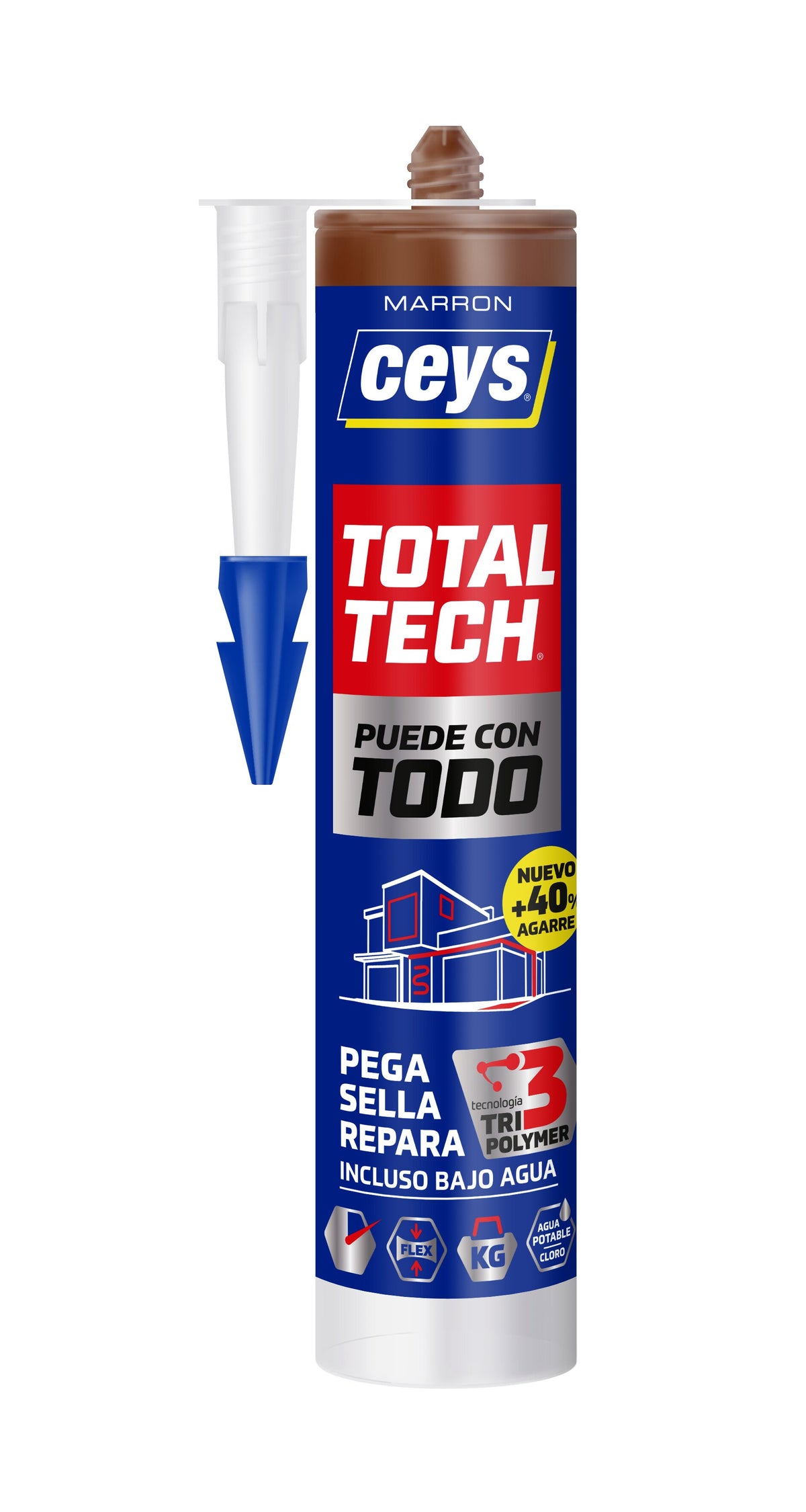 CEYS Total Tech Σφραγιστικό - Κόλλα Καφέ (Marron) 290 ml Φύσιγγα