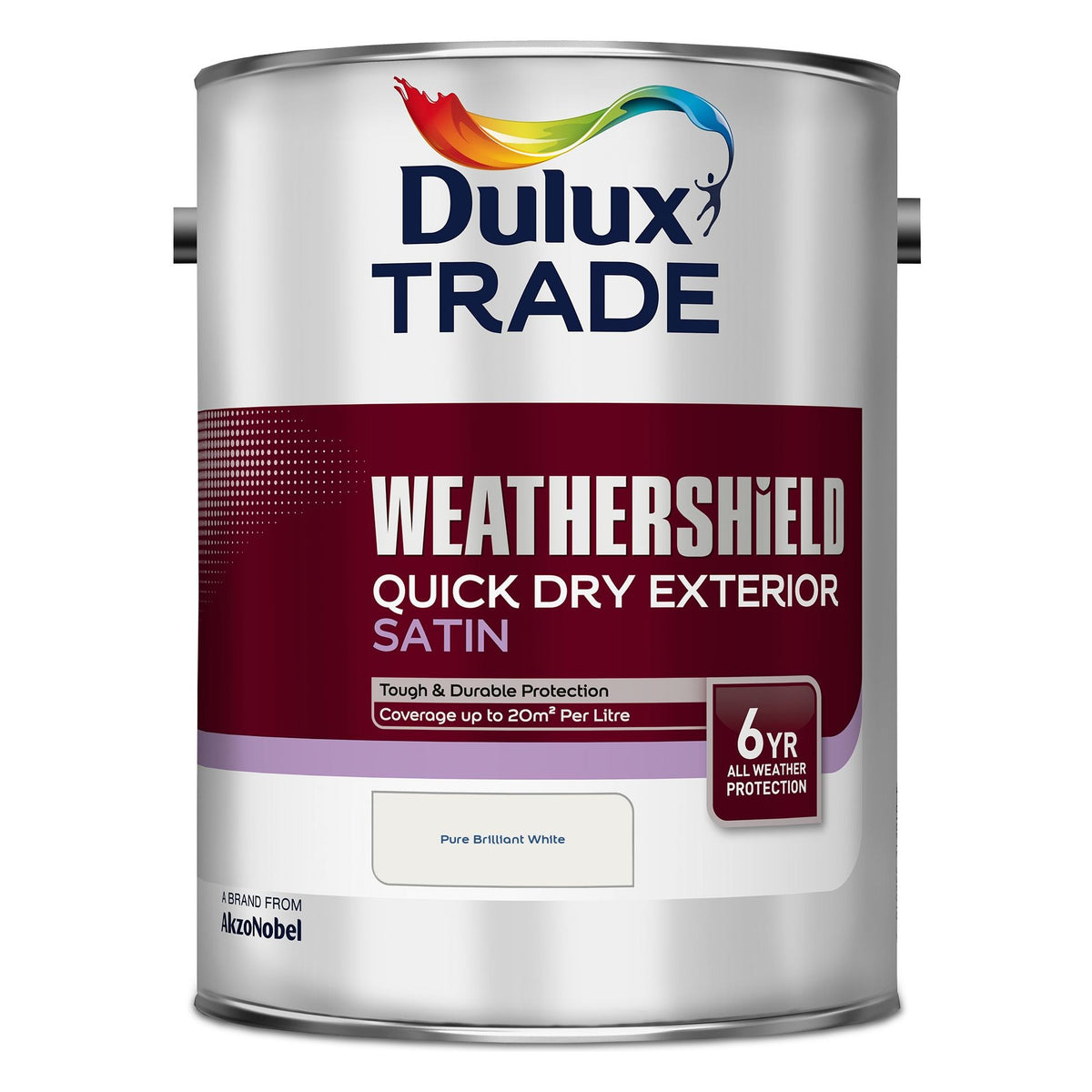 Dulux Trade Weathershield Quick Dry Exterior Satin Χρώμα εξωτερικής χρήσης