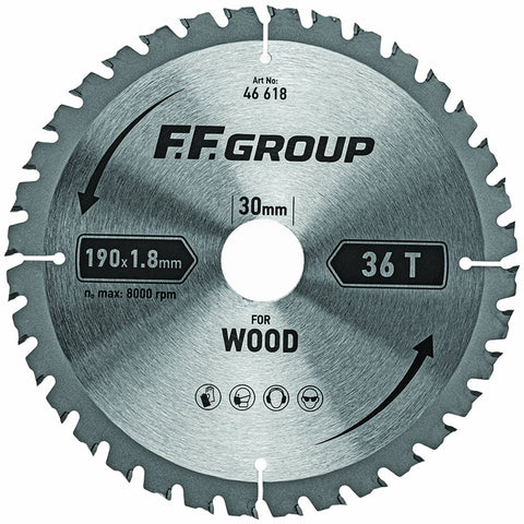 F.F. Group Πριονόδισκος Για Ξύλο 216mm 46620