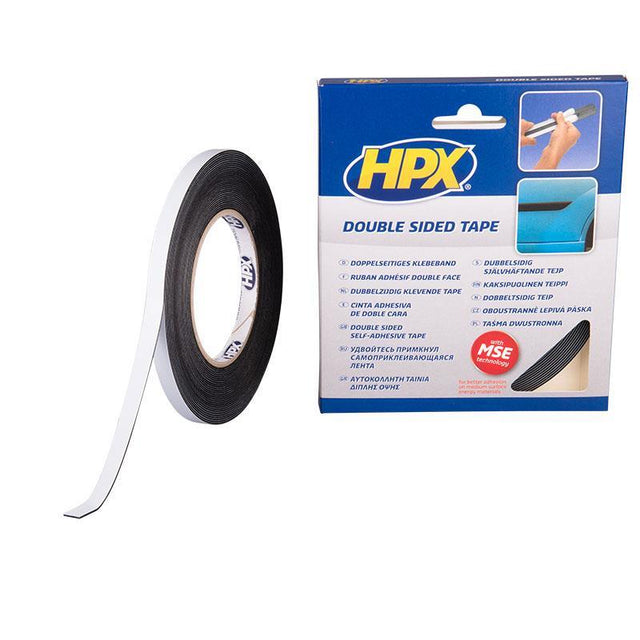 Ταινία διπλής όψεως auto μαύρη 12mm×10m HPX