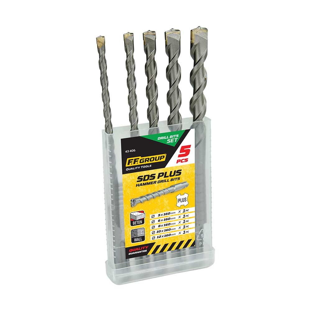 FF GROUP Τρυπάνια SDS PLUS σετ τμχ - 43406