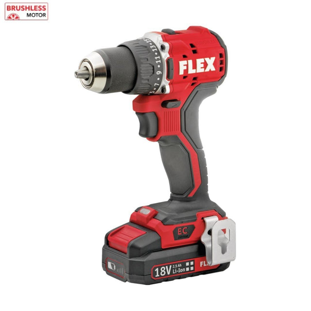FLEX 18V Δραπανοκατσάβιδο DD-2G-18.0-EC-LD/2.5-Set, 65Nm +(2x2,5Ah) +φορτιστής +βαλίτσα