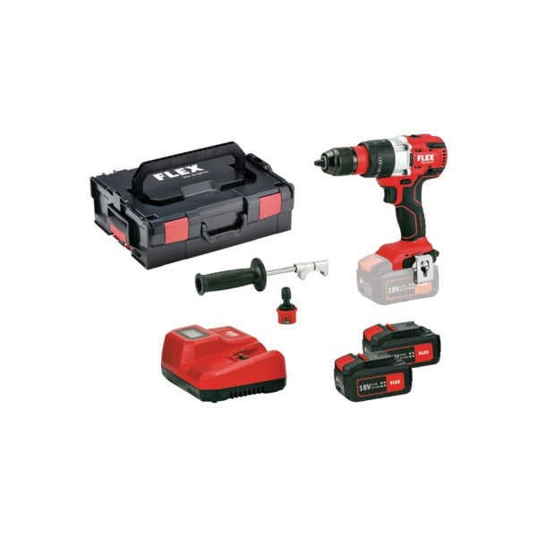 FLEX 18V Κρουστικό δραπανοκατσάβιδο PD-2G-18.0-EC +(2x5,0Ah) +βαλίτσα 90Nm