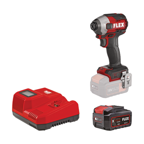 FLEX ΠΑΛΜΙΚΟ ΚΑΤΣΑΒΙΔΙ ΜΠΑΤΑΡΙΑΣ  ID 1/4" 18.0-EC HD/ 5.0 Set