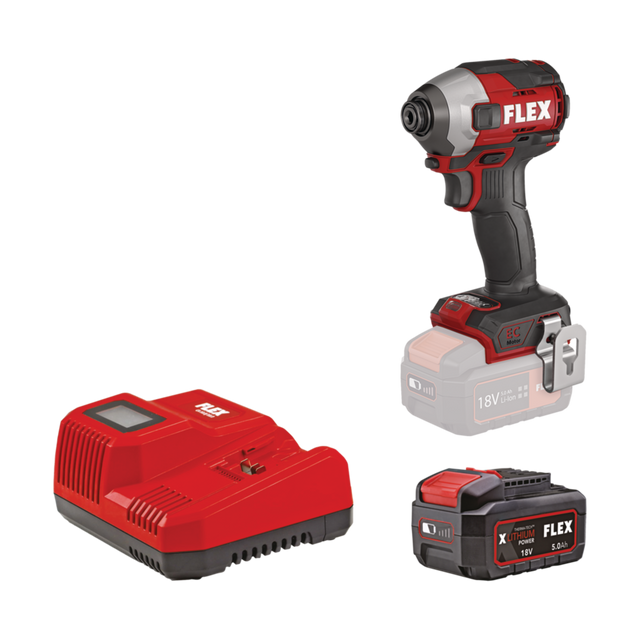 FLEX ΠΑΛΜΙΚΟ ΚΑΤΣΑΒΙΔΙ ΜΠΑΤΑΡΙΑΣ  ID 1/4" 18.0-EC HD/ 5.0 Set