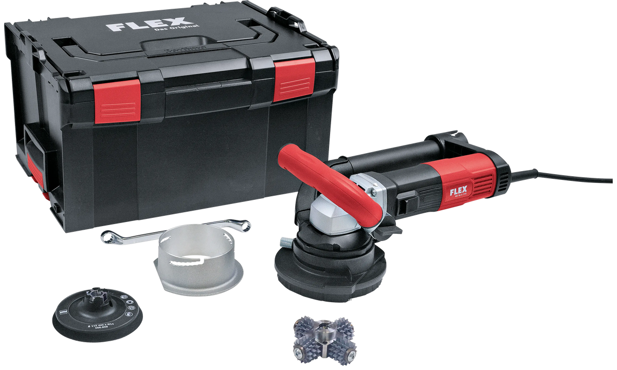 FLEX Τριβείο μπετόν ανακαίνισης 1.600W, RE-16-5-115-Retecflex-Kit-HM-S +βαλίτσα