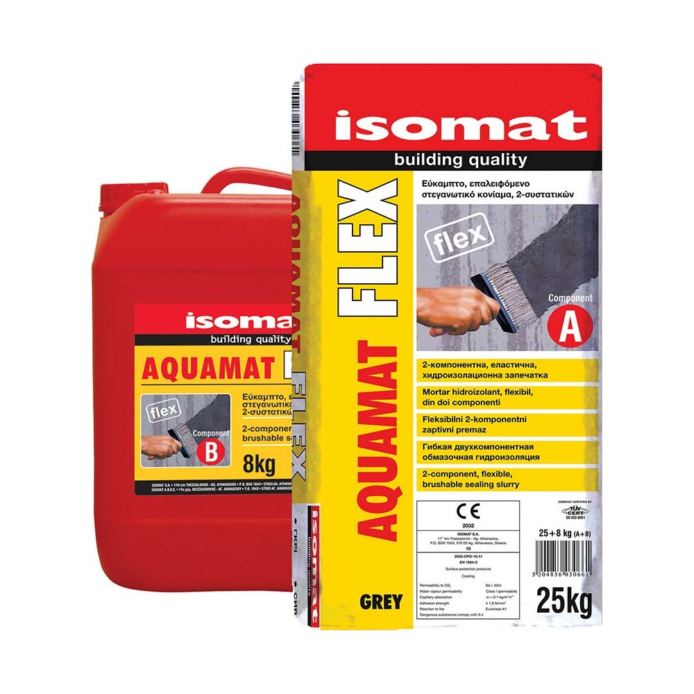 Isomat AQUAMAT-FLEX Τσιμεντοειδές στεγανωτικό Γκρι