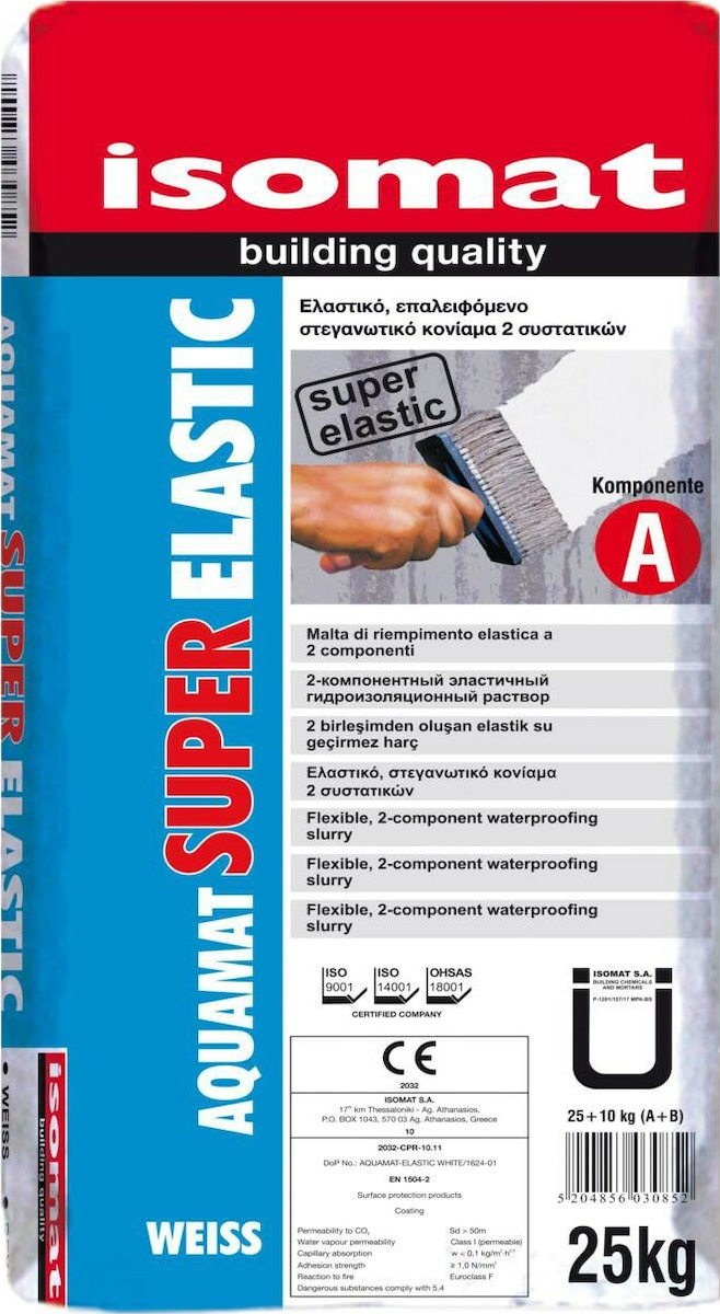 Isomat AQUAMAT-SUPERELASTIC Ελαστικό στεγανωτικό Λευκό