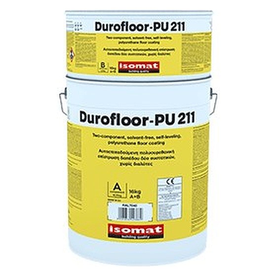 Isomat DUROFLOOR-PU 211 Πολυουρεθανικό δάπεδο δύο συστατικών Γκρι RAL 7040