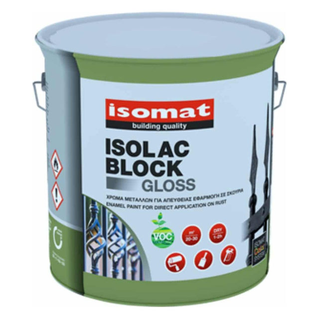 Isomat ISOLAC-BLOCK GLOSS Γυαλιστερό χρώμα 0,75 lt
