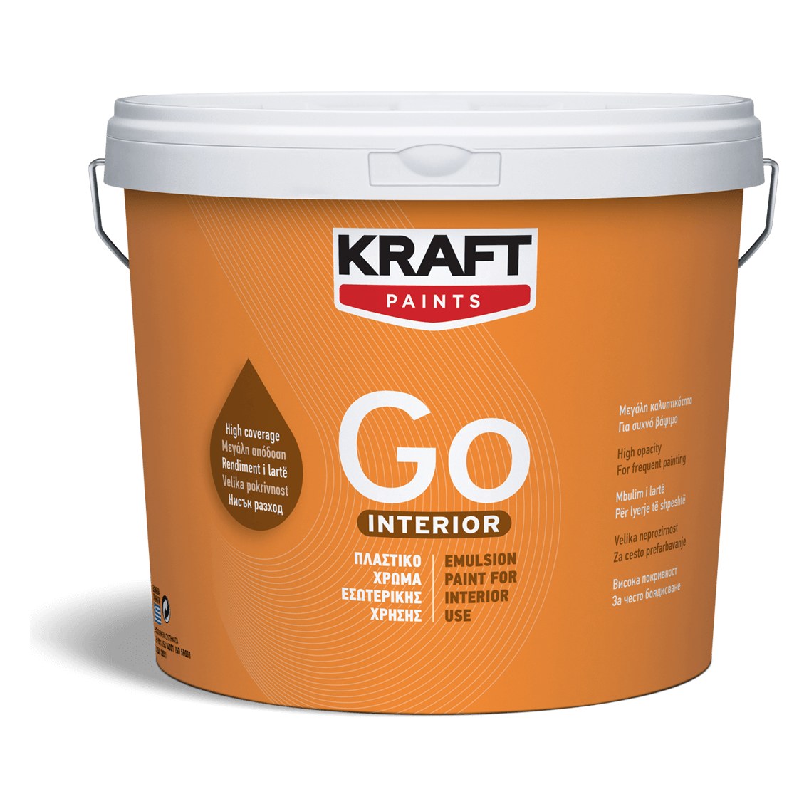 Kraft GO! INTERIOR Πλαστικό χρώμα εσωτερικών χώρων – Βάση P για χρωματισμό
