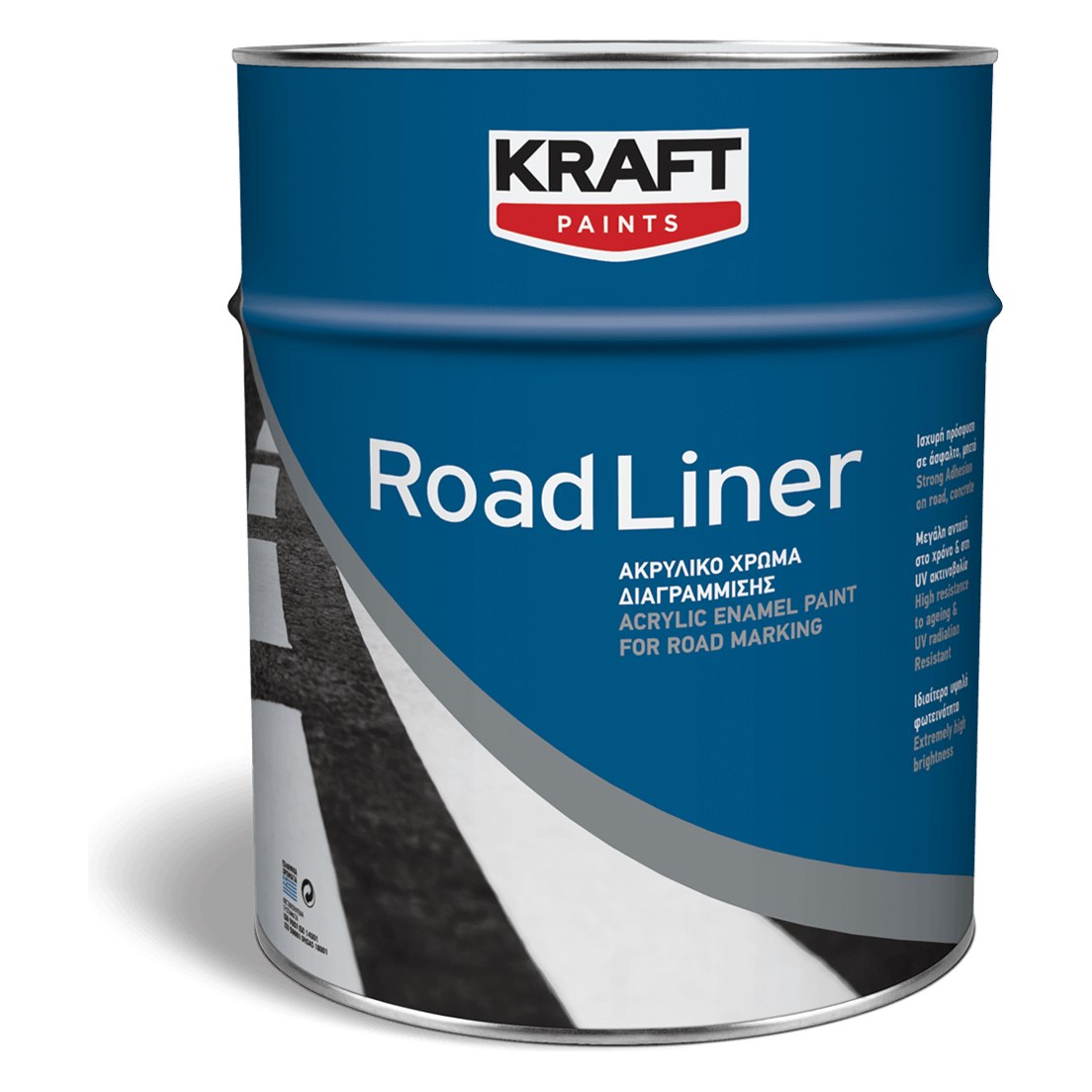 Kraft ROAD LINER Ακρυλικό χρώμα διαγράμμισης Κίτρινο RAL 1003