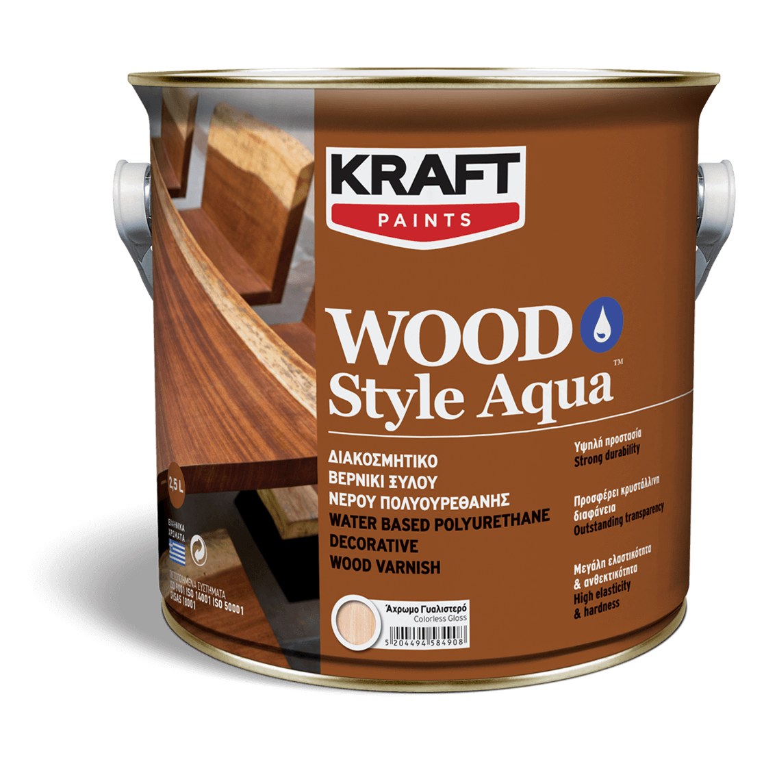Kraft WOOD STYLE AQUA Βερνίκι γυαλιστερό άχρωμο
