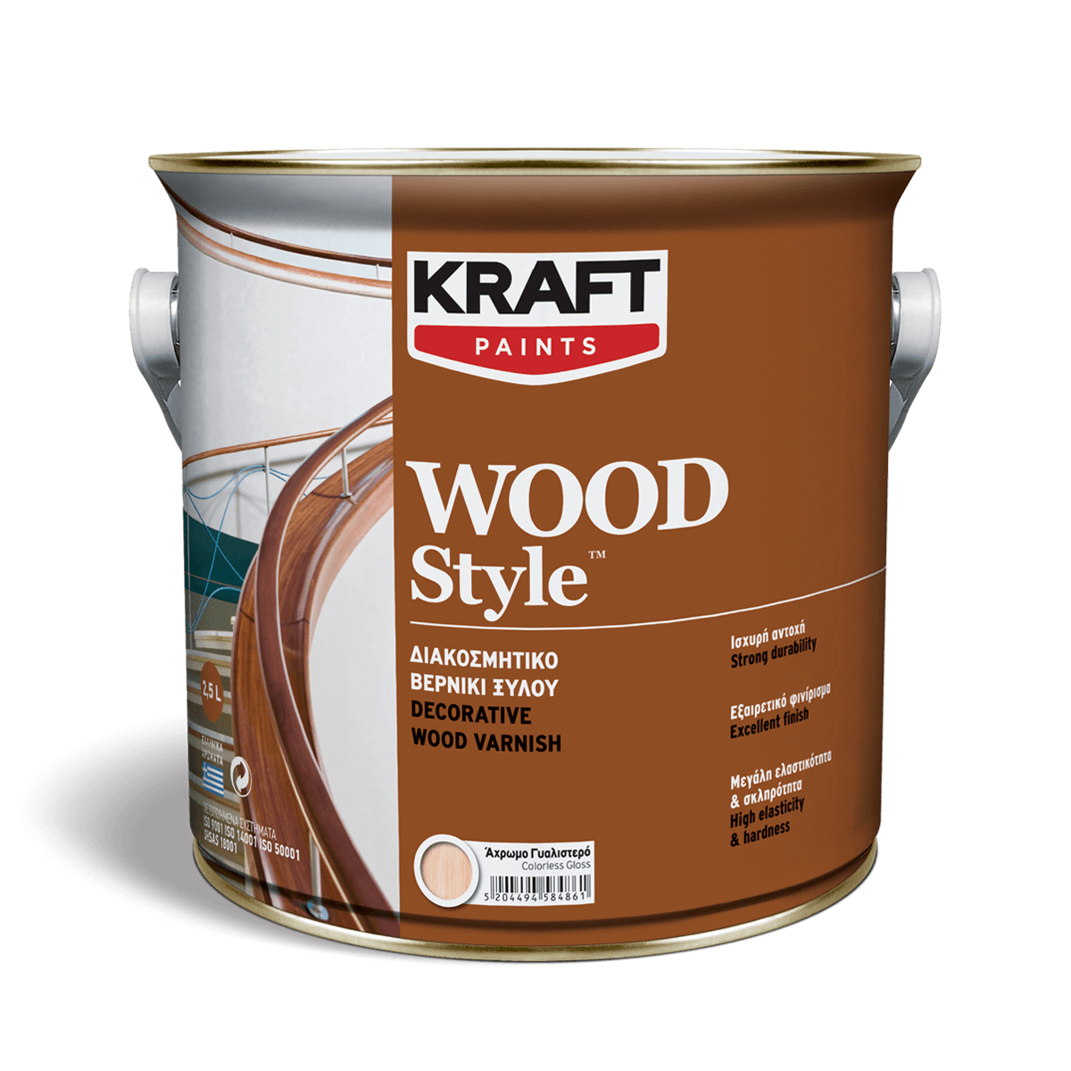 Kraft WOOD STYLE Βερνίκι ξύλου σατινέ άχρωμο