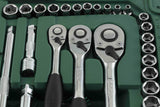 Τρεις καστάνιες SATA 1/4", 3/8" και 1/2" με καρυδάκια και προεκτάσεις