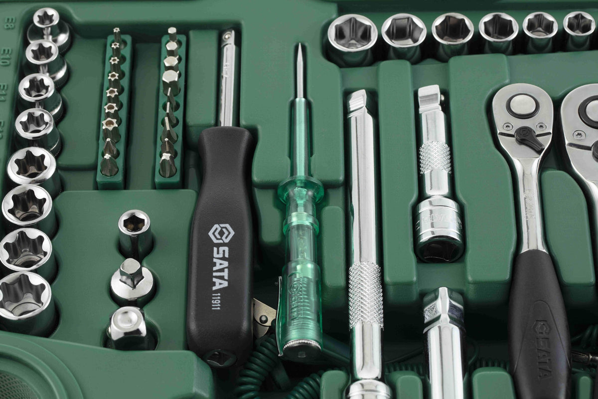 Καρυδάκια E-Torx, μύτες, δοκιμαστικό τάσης και καστάνιες του σετ SATA ST09014A