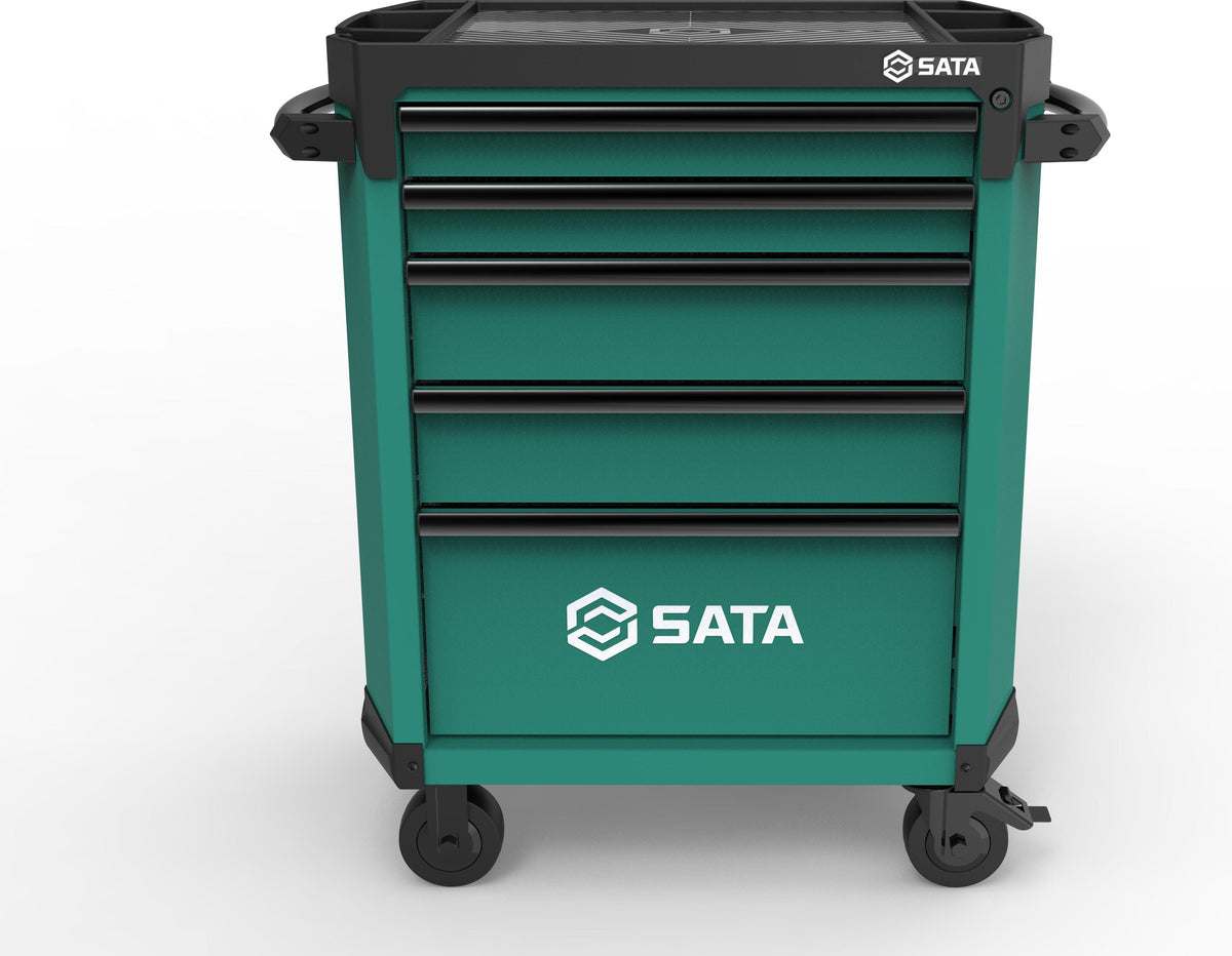 Εργαλειοφόρος SATA ST95112G, μπροστινή όψη από ψηλά με τις θήκες της επιφάνειας εργασίας