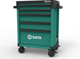 Εργαλειοφόρος SATA ST95112G, γωνιακή όψη με τους τροχούς με φρένα