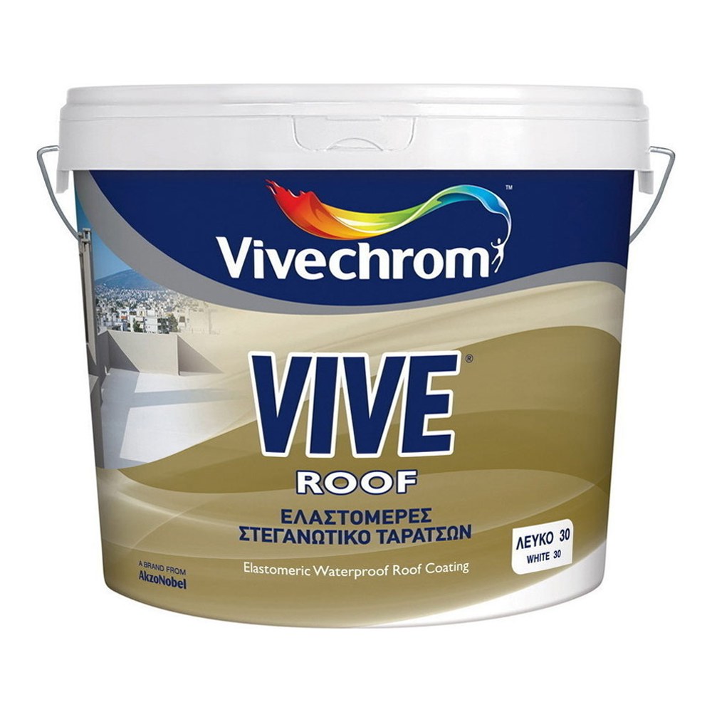 Vivechrom VIVE ROOF Ελαστομερές στεγανωτικό χρώμα ταρατσών