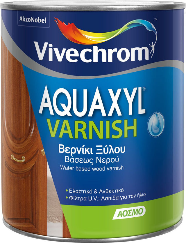 Vivechrom AQUAXYL VARNISH Βερνίκι ξύλου νερού γυαλιστερό