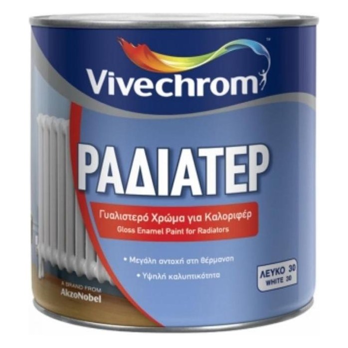 Vivechrom RADIATER Χρώμα καλοριφέρ διαλύτου λευκό 2,5 lt