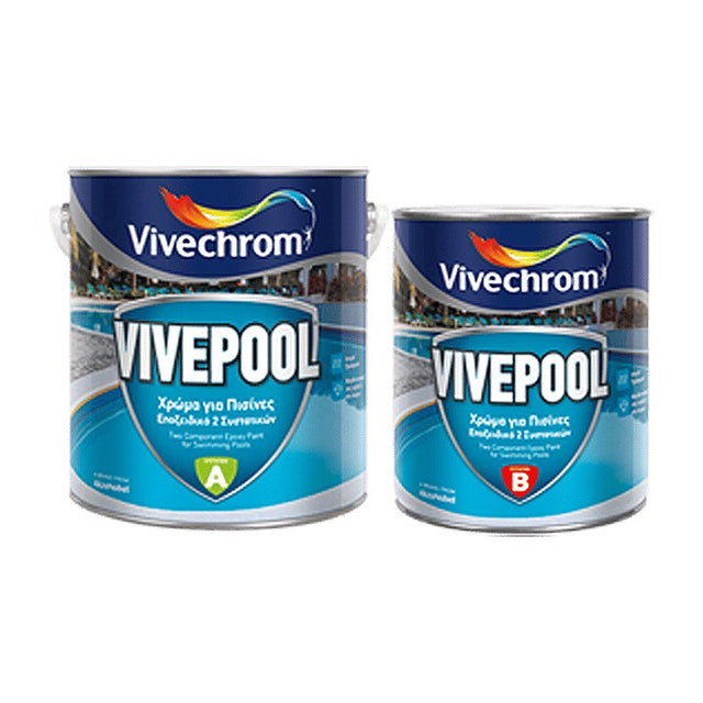 Vivechrom VIVEPOOL Εποξειδικό χρώμα πισίνας δύο συστατικών Α+Β Λευκό